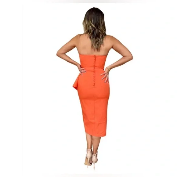 NWT ELLIATT Reception Dress in Orange Size XXS - Picture 2 of 13